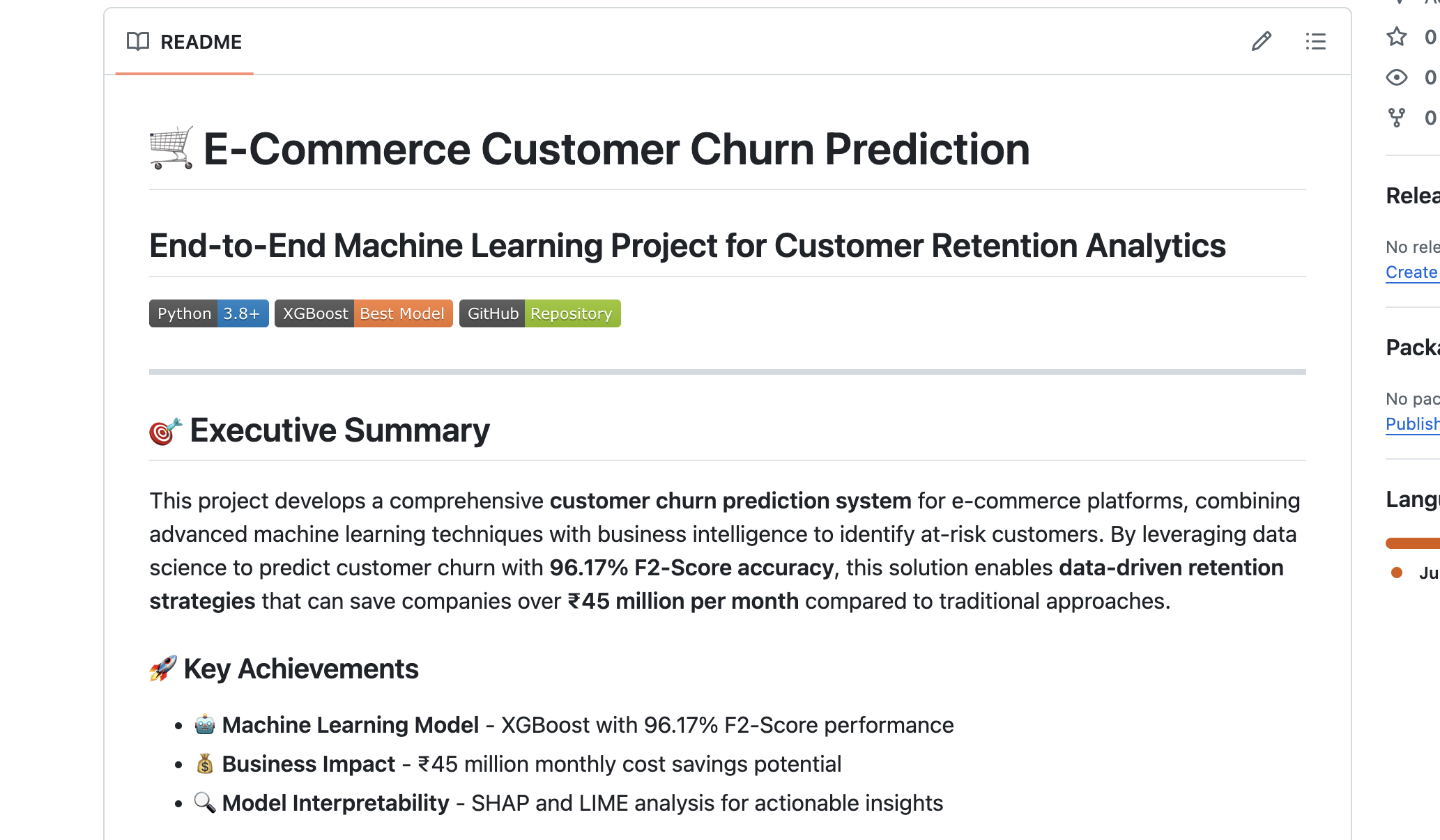 E-Commerce Churn Project Screenshot